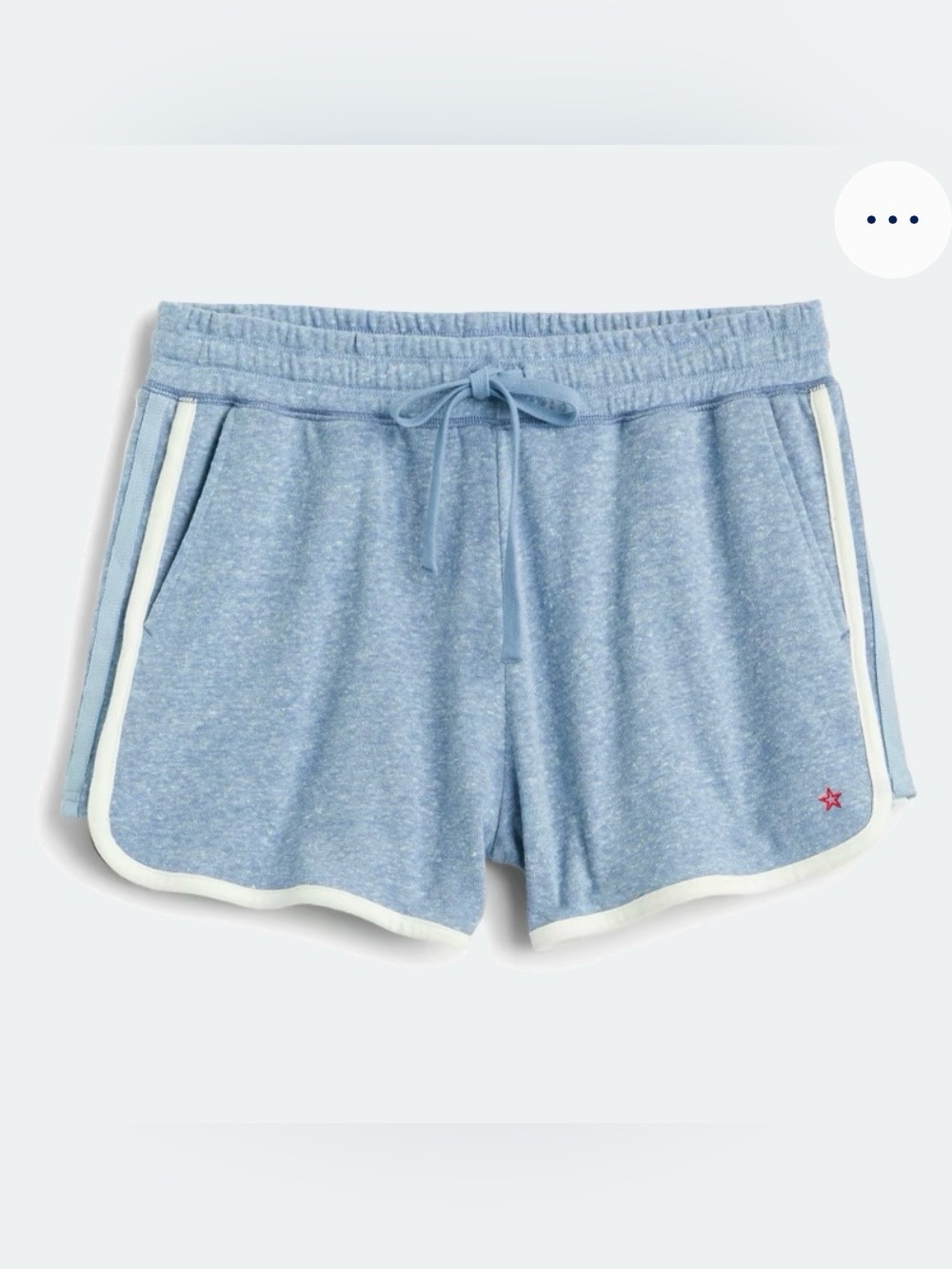 Splendid Light Blue Athletic Knit Shorts with White Trim